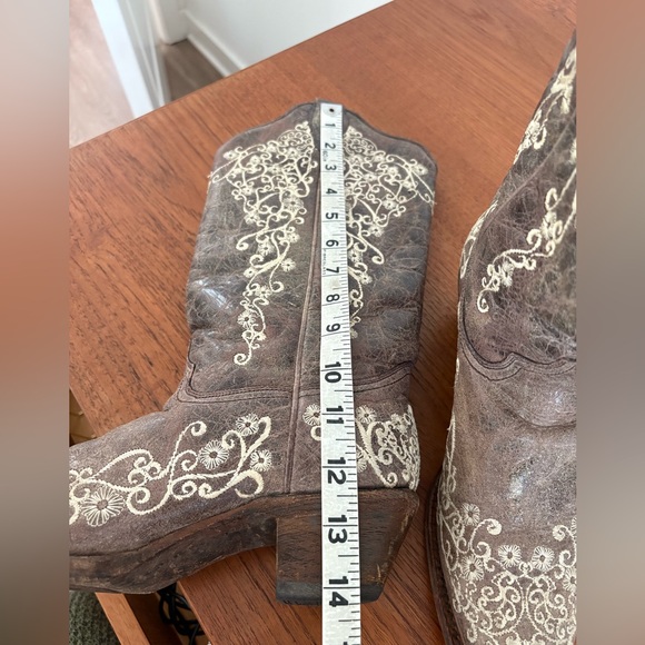 CORRAL WOMEN'S BROWN CRATER EMBROIDERED COWGIRL BOOTS - SNIPE TOE 7.5M - Picture 10 of 10